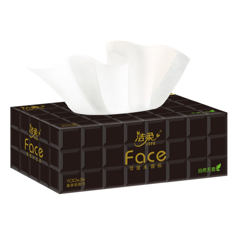 face可湿水餐巾纸100抽洁柔抽纸 志同家居抽纸