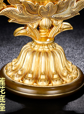 组合鎏金密宗佛前纯铜摆件准提镜