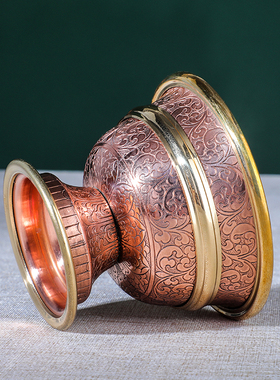 尼泊尔供水杯供佛杯纯铜手工