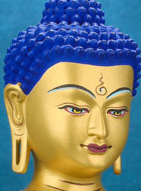 尼泊尔精工鎏金密宗琉璃光药师佛