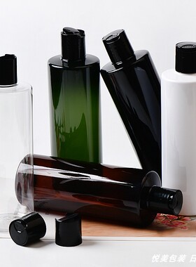 500ml平肩瓶28口径千秋盖瓶PET塑料瓶纯露乳液瓶化妆品分装瓶厂家