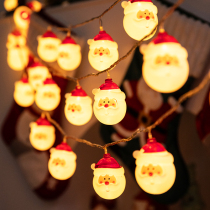 Christmas decorations luminous hanging decorations Santa Claus light string pendants Christmas tree scene arrangement posing for small gifts