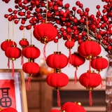 Весенний фестиваль Дракон маленький красный фонарь деревьев на деревьях на открытом воздухе новогодний макет Новый год.
