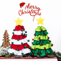 Christmas Home Plush Christmas Tree Red Wine Bottle Set Restaurant Desktop Scene Placement Creative Wine Bottle Bag Small Swing