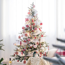 Large Christmas tree swing pieces 2023 new flocking web yarn Christmas decorations Diy home pendant scene arrangement