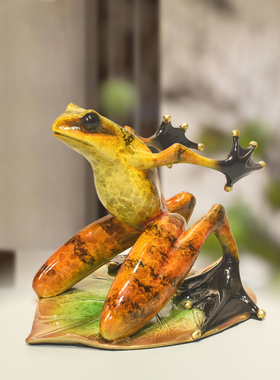 纯铜青蛙红酒架摆件酒柜餐边柜