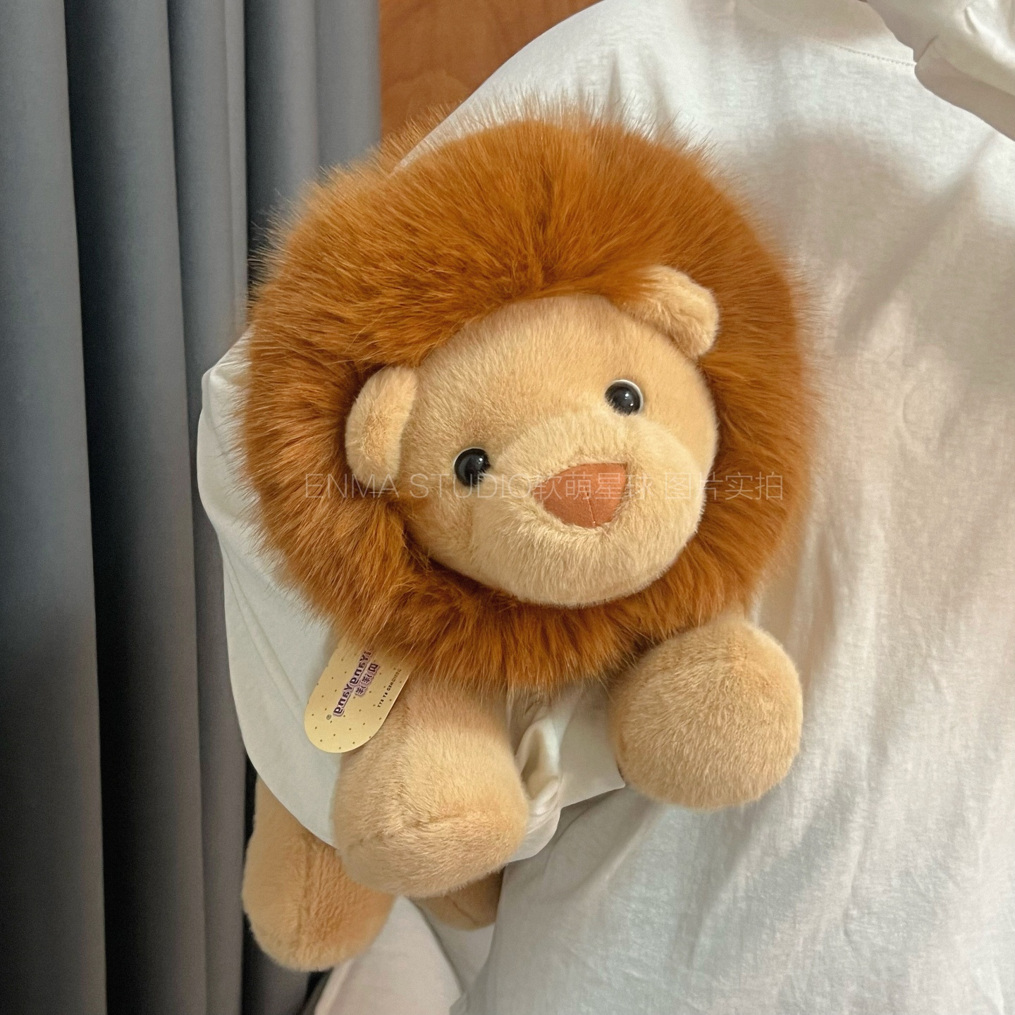 ENMA STUDIO正版呆萌歪头狮子毛绒公仔可爱儿童玩具陪伴娃娃礼物 - 图0