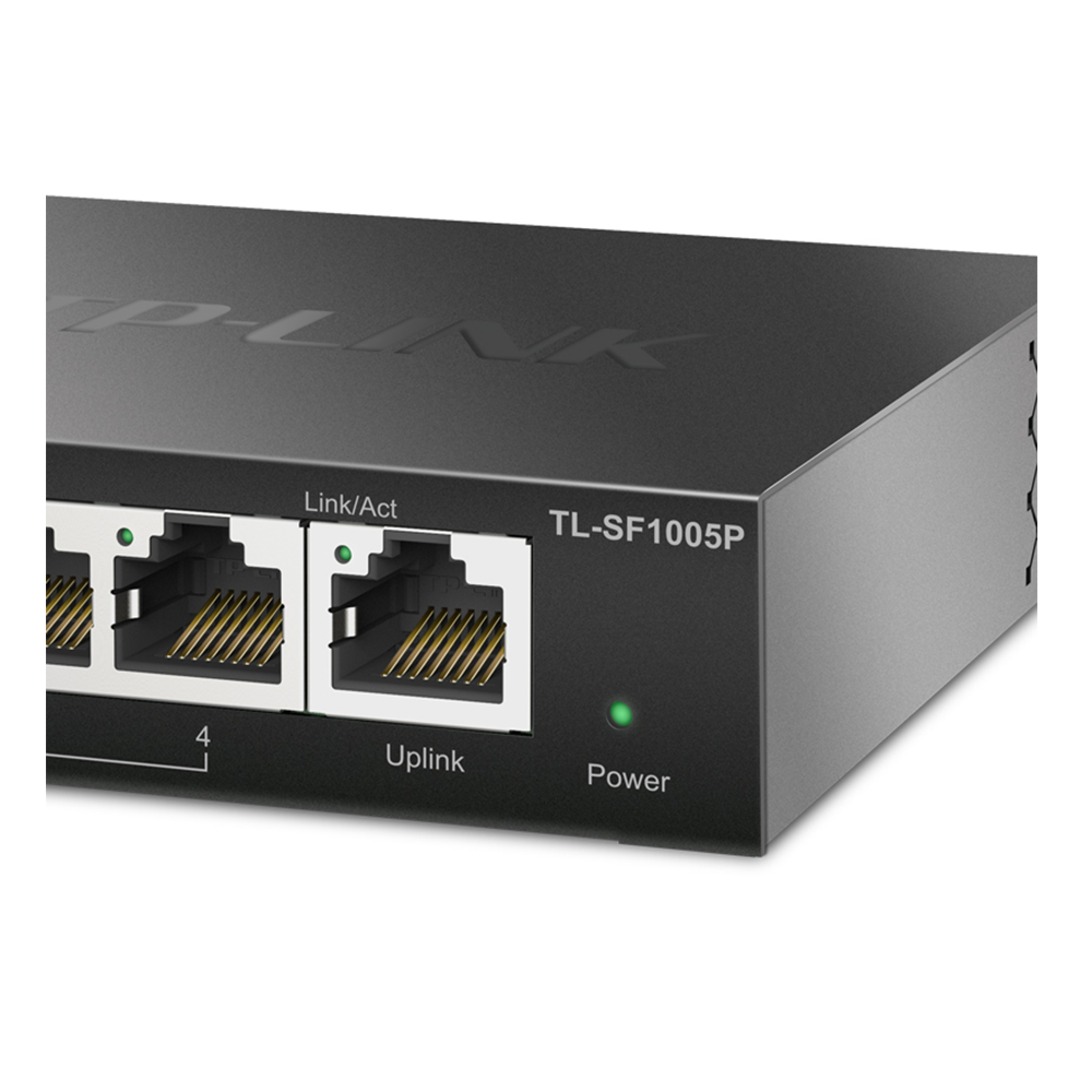 TP-LINK TL-SF1005P 5口百兆PoE交换机无线AP监控摄像头4口标准poe网线供电器模块大功率57W智能识别即插即用 - 图3