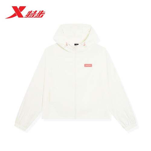 特步薄外套女款2026夏季新款防晒衣套装单层透气风衣974228140142 - 图1