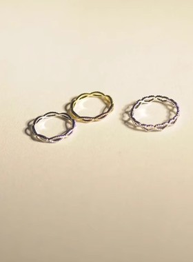 韩国饰品波浪爱心尾戒绝版现货