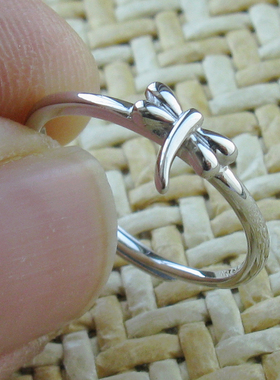 小蜻蜓纯银活口光面尾戒