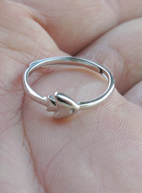 纯银单身风可调节光面时尚饰品