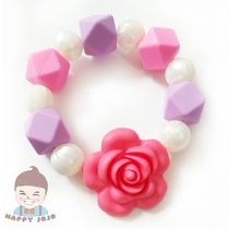 Food grade silicone gel rose hand alchemist baby hand refiner bites gum baby grinders hand ring chain