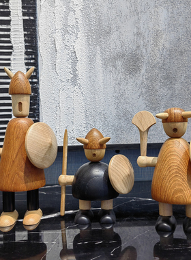 开业礼品摆件丁饰家居木招财北欧