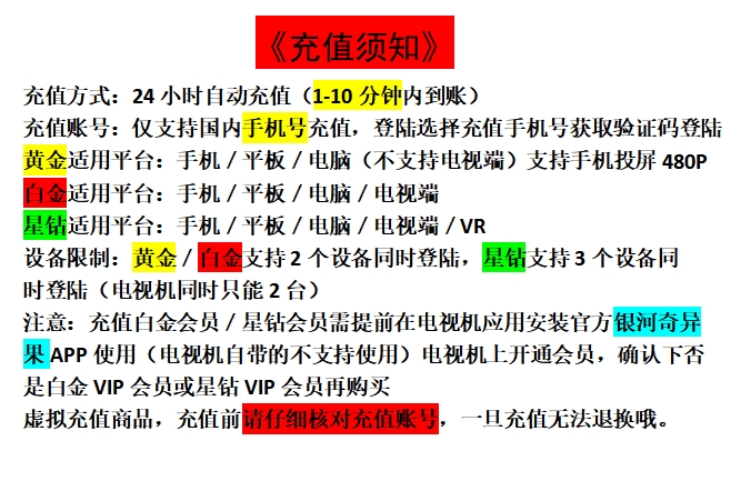 【正品】爱奇艺黄金vip视频7天周卡一个月卡年卡爱 艺 奇白金会员 - 图0