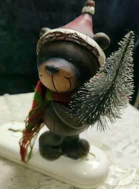 满20包邮，树脂小熊摆件，样品瑕疵介意勿拍