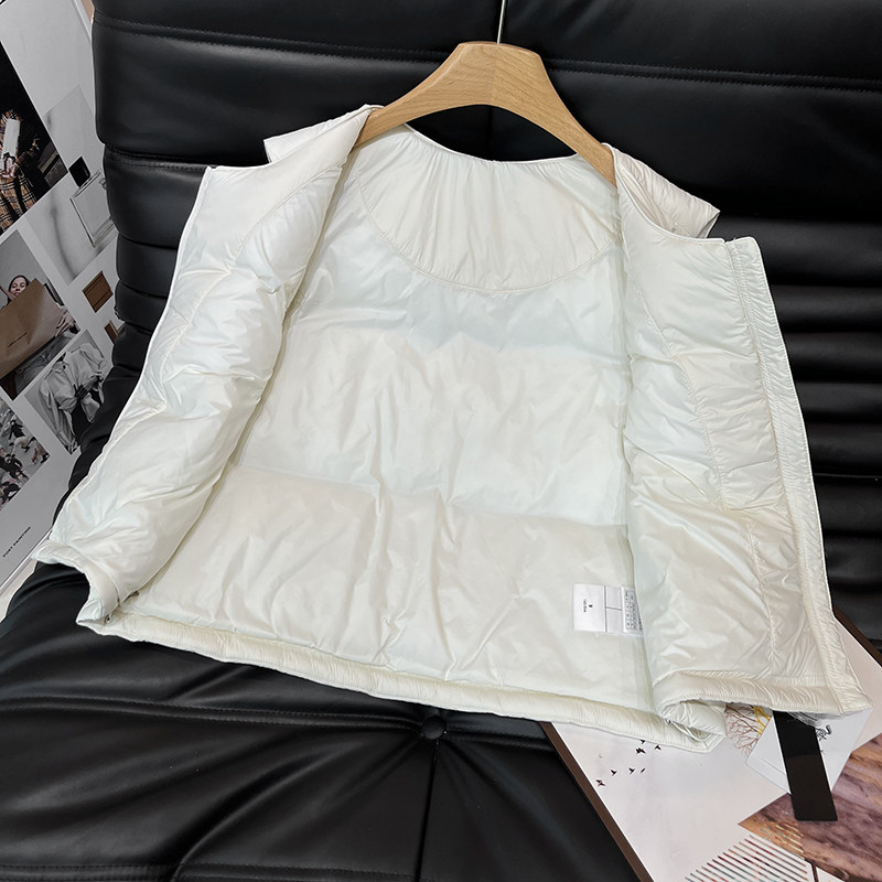 时尚简约百搭圆领无袖轻薄羽绒马甲2025秋冬新款保暖90絨夹克外套,淘宝优惠券,粉丝福利购,淘宝优惠卷