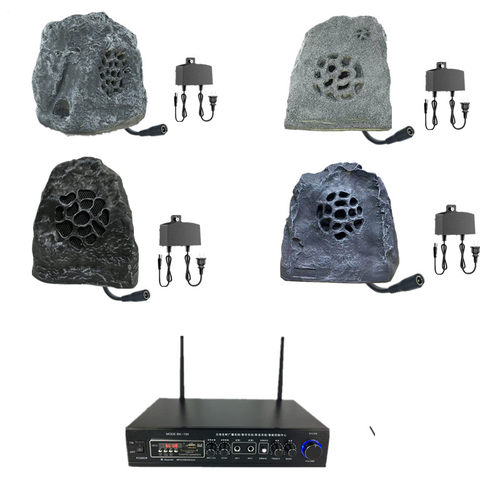 无线蓝牙音响室户外别墅庭院公园林防水石头草坪喇叭太阳能音箱 - 图3