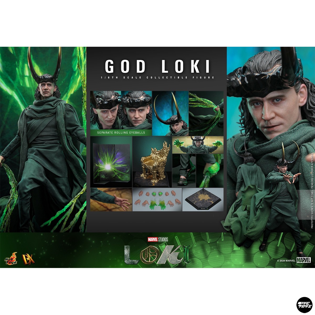 【TYCTOYS】预售 HOTTOYS HT洛基2神洛基DX40胶发1/6可动人偶LOKI - 图3