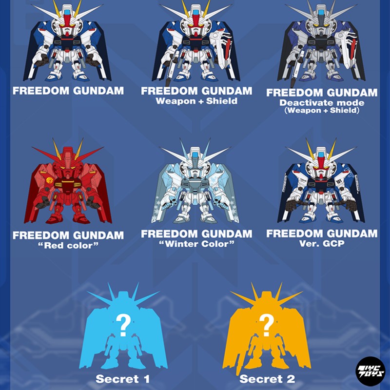 【TYCTOYS】准现货万代QMSV MINI自由高达盲盒2代FREEDOM GUNDAM-图3