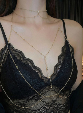 小众性感可调节锁骨链身体链女