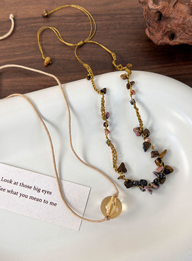 迷尚优品人造水晶碎石锁骨链