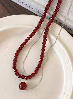 迷尚优品有机玻璃玻璃珠圆珠链女