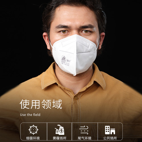 登升kn95口罩防尘透气防飞沫防雾霾带呼吸阀薄款防护口鼻罩一次性 - 图3