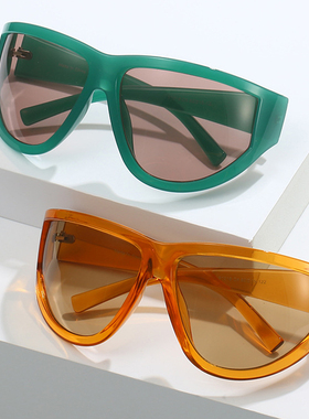 遮阳飞行员式朋克男女太阳镜大框