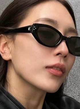 不规则太阳镜米钉遮阳简约女猫眼