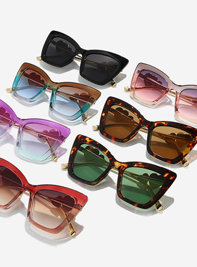 大框太阳眼镜女美式防蓝光平光镜