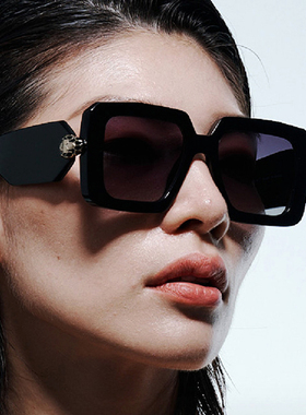 复古太阳镜女方框宽腿太阳眼镜