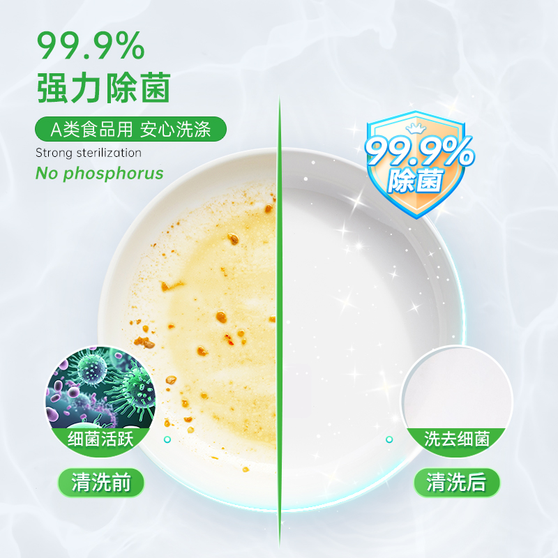 金鱼氨基酸洗洁精家用食品级洗涤灵果蔬清洗剂宿舍洗碗液500G*3瓶