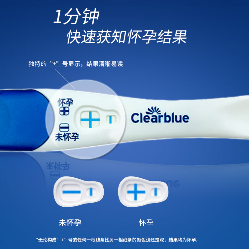 可丽蓝/clearblue电子验孕棒检测怀孕早早孕测试笔早孕验孕棒ZY - 图2