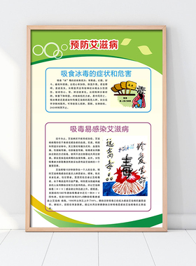 晶兰海报贴纸艾滋病预防知识