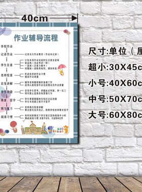 制度弹性放学培训机构作业墙贴