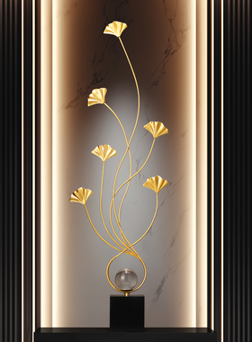 银杏叶入户玄关装饰摆件