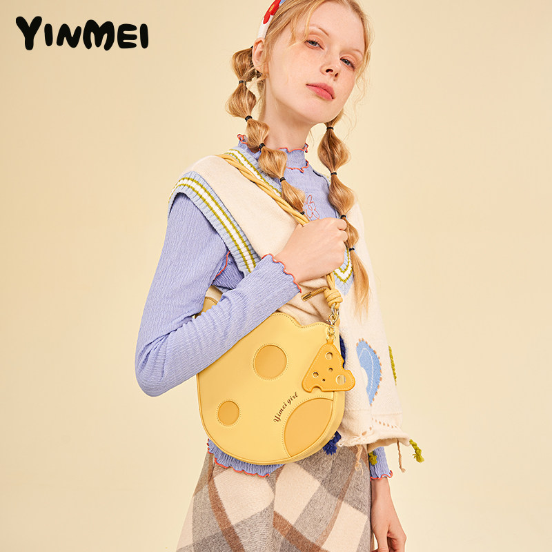 yinmei 2021新款芝士奶酪腋下单肩包 音魅女士包袋