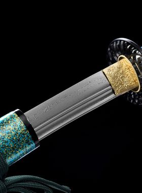 手工艺品刀剑手工锻打花纹钢小乌丸日式刀影视宝剑Katana收藏未开