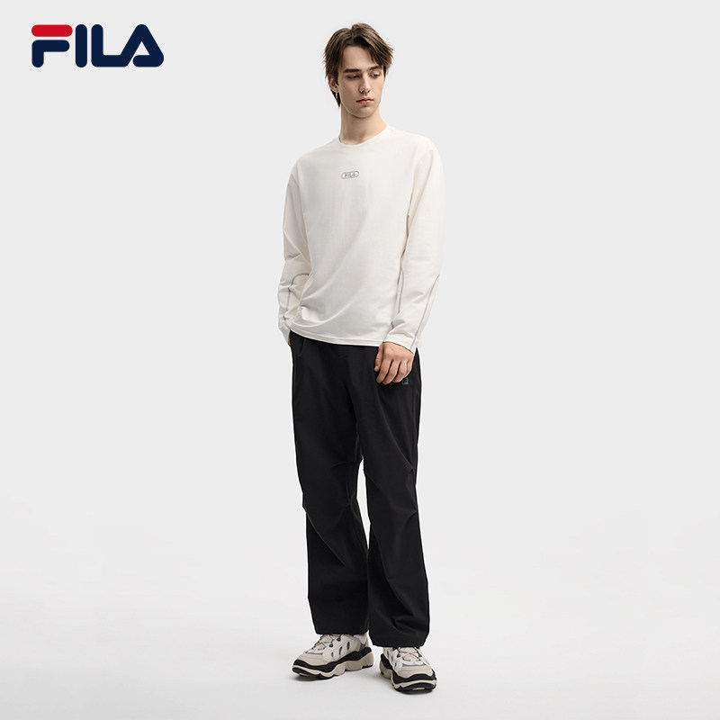 易烊千玺同款FILA斐乐官方男士针织长袖衫2025冬季新款圆领长T恤,淘宝优惠券,粉丝福利购,淘宝优惠卷