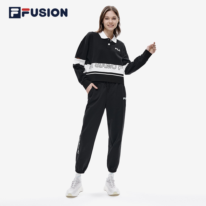 FILA FUSION 斐乐女裤针织长裤2022夏季新款运动裤时尚裤休闲卫裤