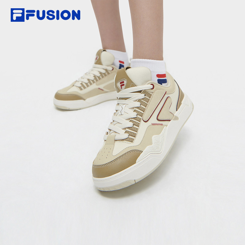 FILA FUSION斐乐潮牌女鞋NOLLIE豚跃鞋春秋款板鞋复古休闲运动鞋,淘宝优惠券,粉丝福利购,淘宝优惠卷