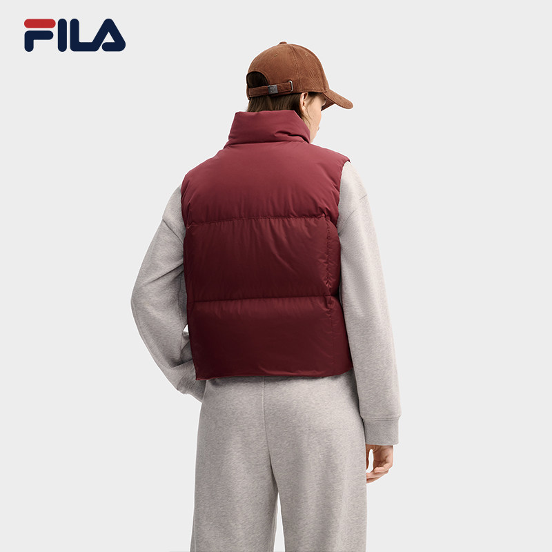 FILA 斐乐官方女士羽绒马甲2025冬新款时尚休闲基础保暖立领外套,淘宝优惠券,粉丝福利购,淘宝优惠卷