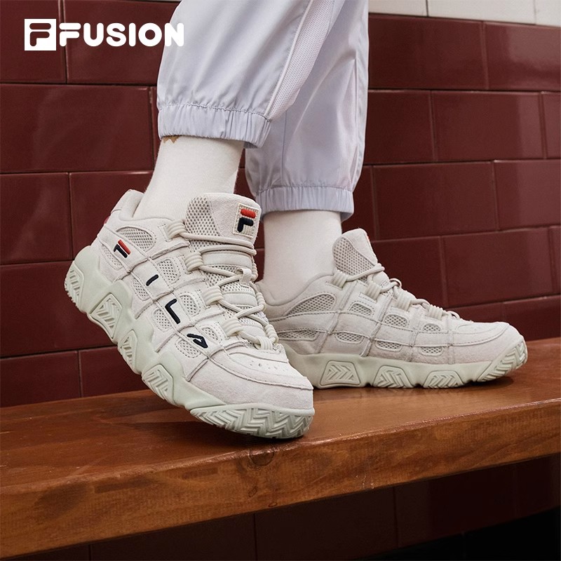 FILA FUSION斐乐潮牌情侣篮球鞋2023秋冬休闲男女运动鞋BARRICADE