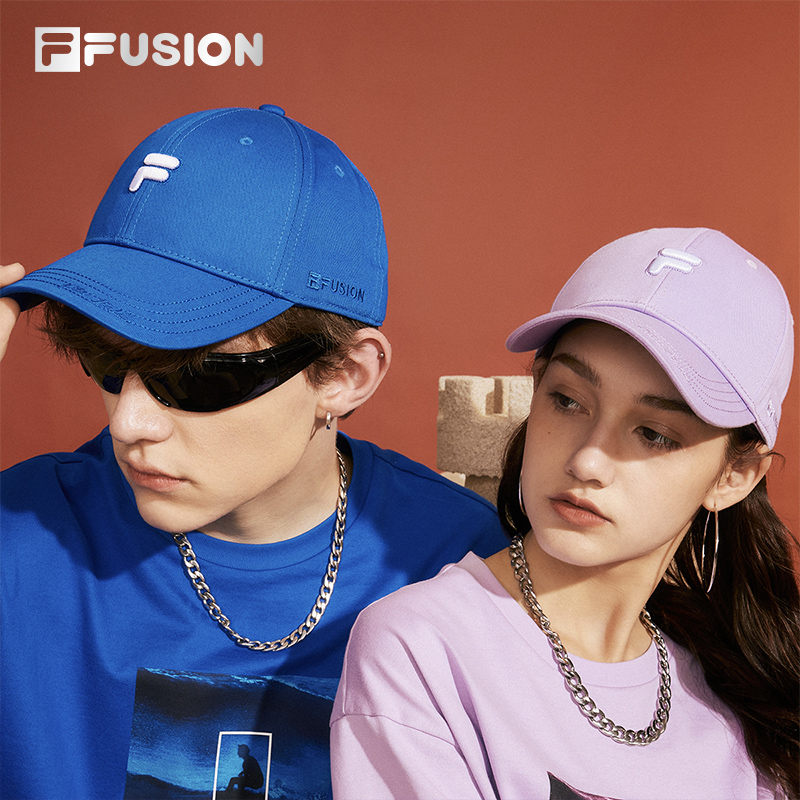 FILA FUSION斐乐潮牌情侣款棒球帽2024春新款运动帽遮阳帽软顶帽-图2