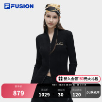 FILA FUSION Fired Tide Cards Woven Jacket Woman 2024 Chun New Fashion Leisure Upright Collar Blouse