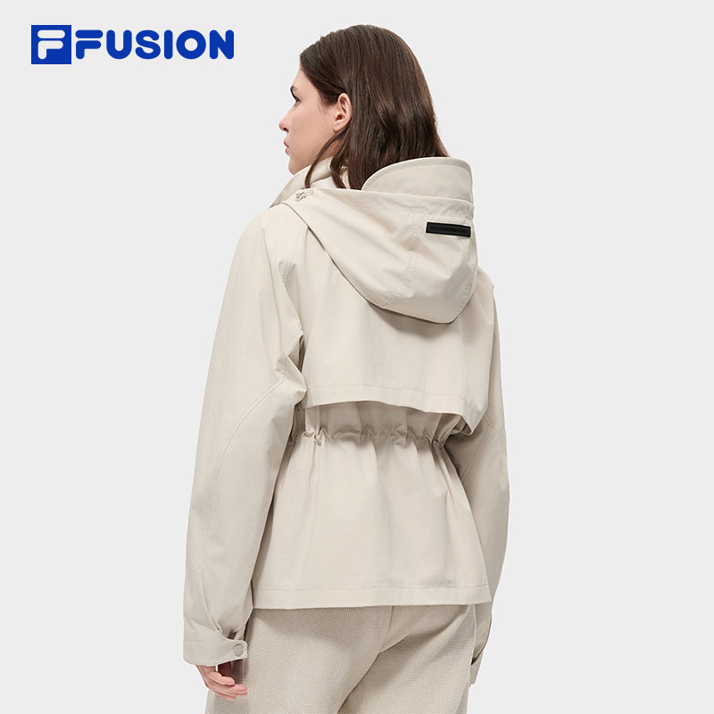 FILA FUSION斐乐潮牌梭织外套女2026春新款时尚休闲宽松连帽上衣,淘宝优惠券,粉丝福利购,淘宝优惠卷