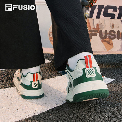 FILA FUSION斐乐潮牌BANK II酷板鞋圣诞配色春秋款女子轻便休闲鞋 - 图3