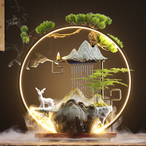 Creative Chinese Cycle Ceramic Streamer fountain Merchants Dining Room Office Desktop Home Pendulum Opening Gift