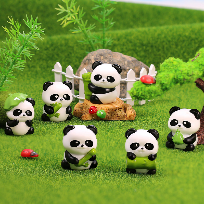 创意可爱小熊猫动物公仔摆件汽车装饰品配件汽车桌面微景观小饰品,淘宝优惠券,粉丝福利购,淘宝优惠卷